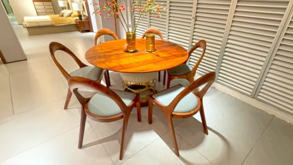 Adera CurveBack Dining Set – 6-Seater Harmony