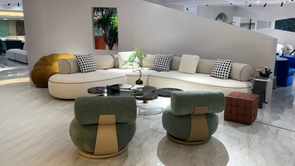 Modern Luxury Curve Sofa Set – Elegant Contemporary Living Collection